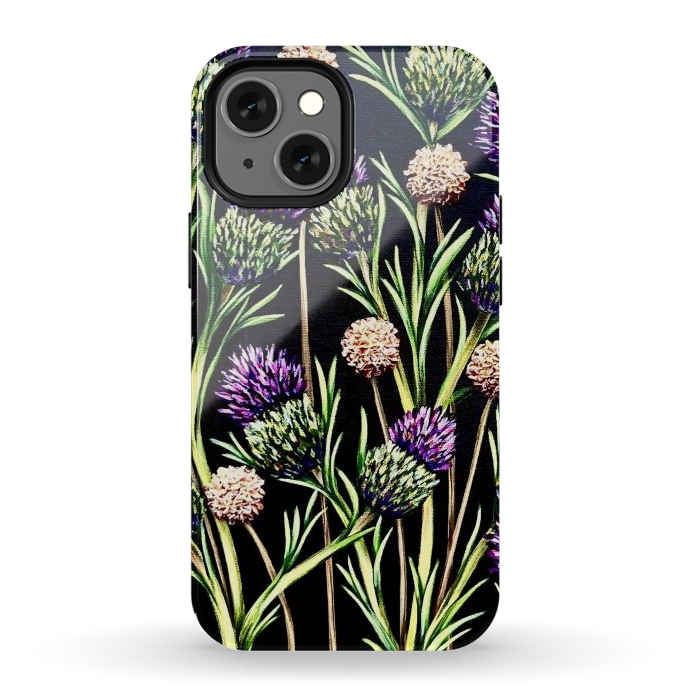 iPhone 12 mini StrongFit Thistle  by Denise Cassidy Wood