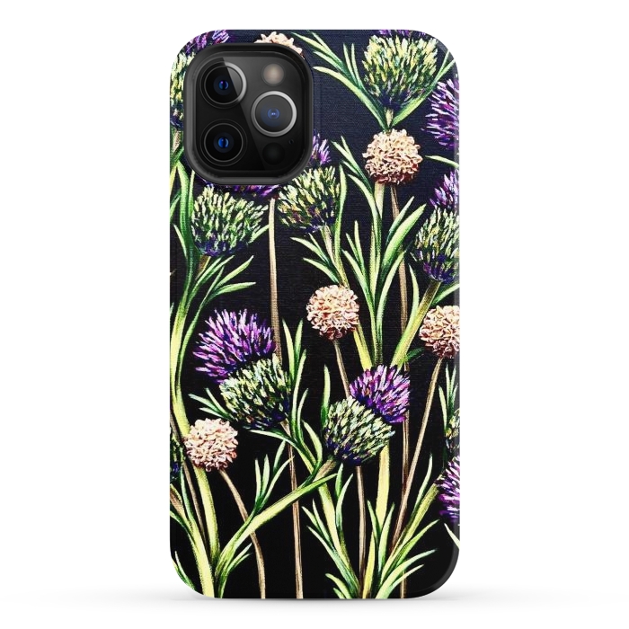 iPhone 12 Pro StrongFit Thistle  by Denise Cassidy Wood