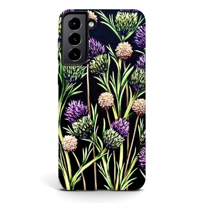 Galaxy S21 plus StrongFit Thistle  by Denise Cassidy Wood