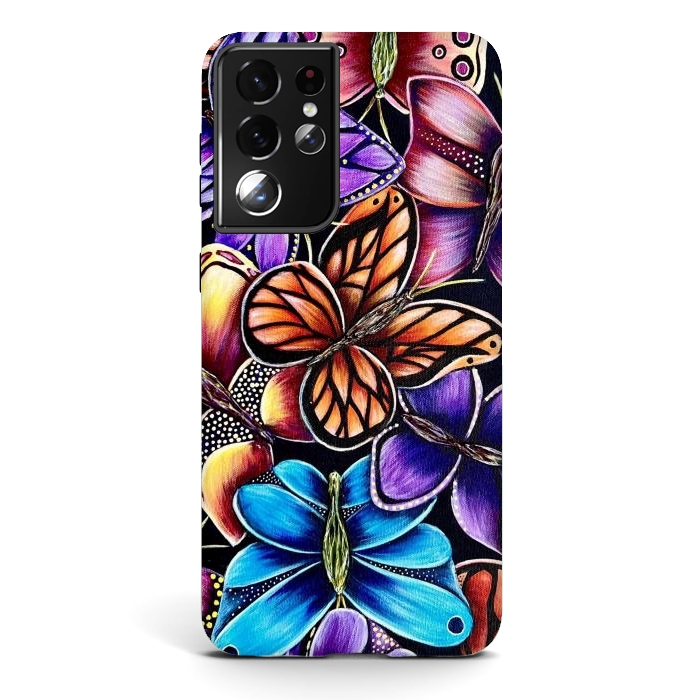 Galaxy S21 ultra StrongFit Butterflies by Denise Cassidy Wood