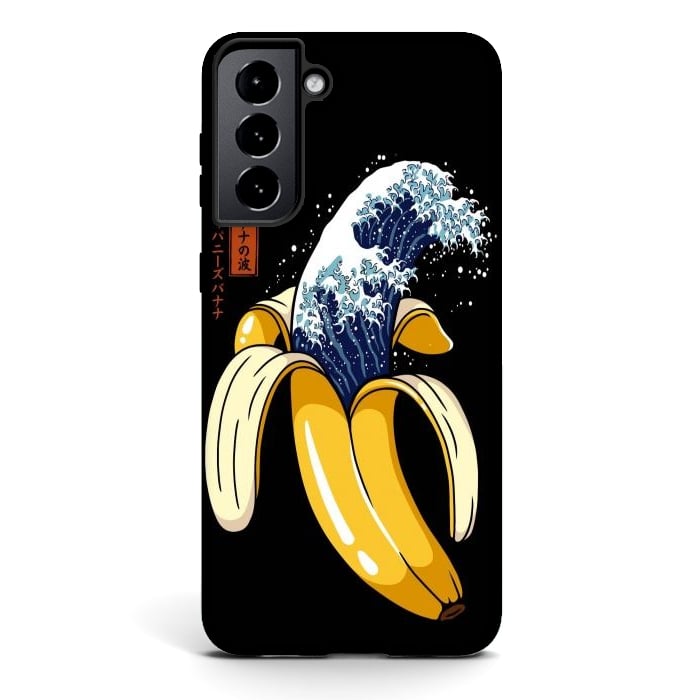 Galaxy S21 plus StrongFit The Great Wave of Banana by LM2Kone