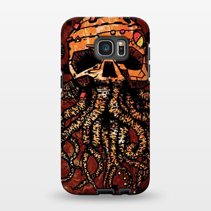 Galaxy S7 EDGE StrongFit Skull tentacles by Manuvila