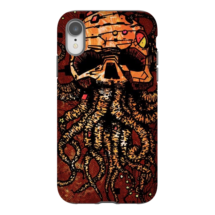 iPhone Xr StrongFit Skull tentacles by Manuvila