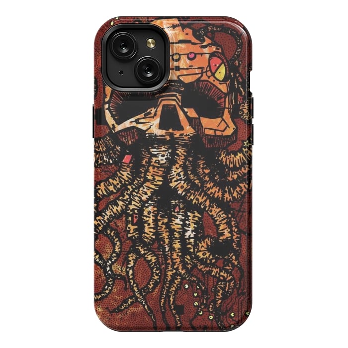iPhone 15 Plus StrongFit Skull tentacles by Manuvila