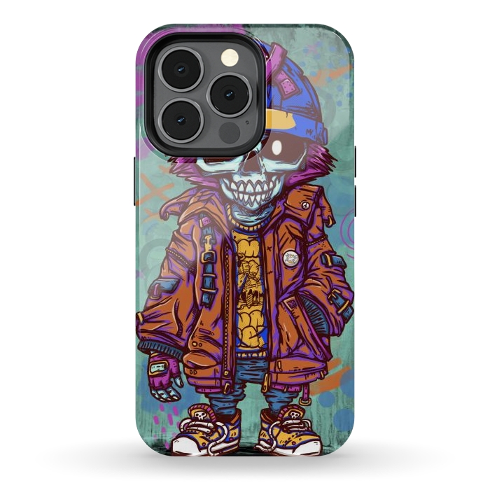 iPhone 13 pro StrongFit Skull boy by Manuvila