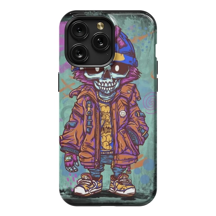 iPhone 15 Pro Max StrongFit Skull boy by Manuvila