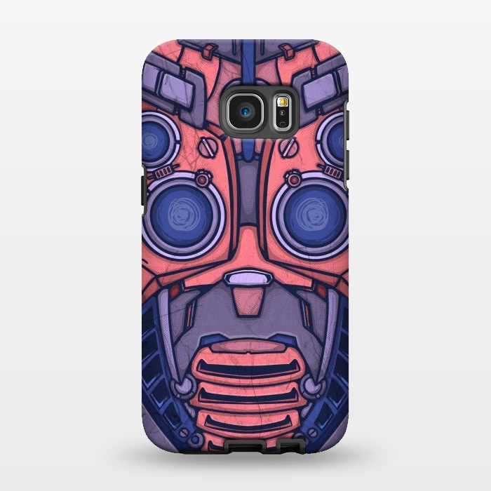Galaxy S7 EDGE StrongFit Robot face by Manuvila