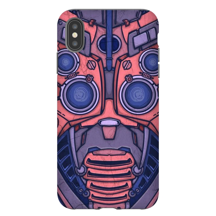 iPhone Xs Max StrongFit Robot face by Manuvila