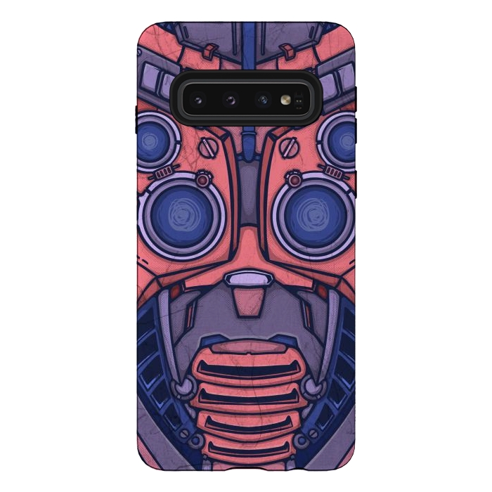 Galaxy S10 StrongFit Robot face by Manuvila