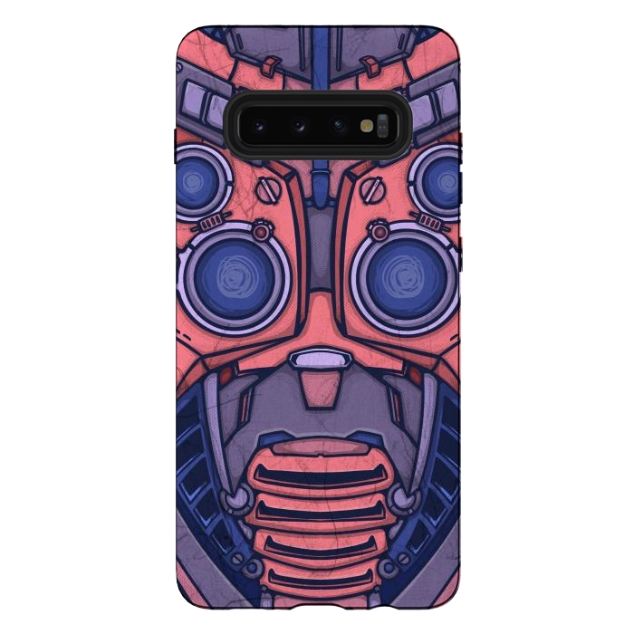 Galaxy S10 plus StrongFit Robot face by Manuvila