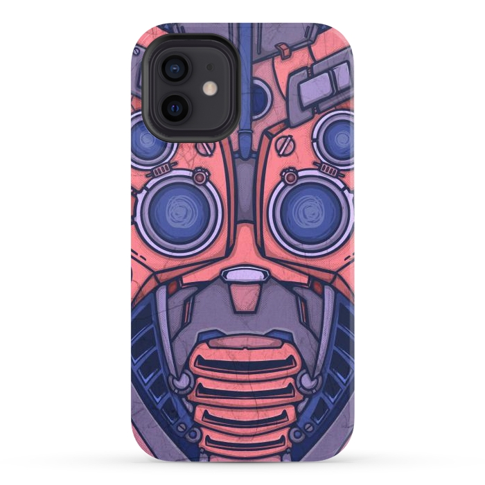 iPhone 12 StrongFit Robot face by Manuvila