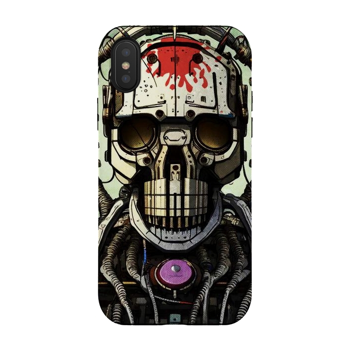 iPhone Xs / X StrongFit metal skull by Manuvila