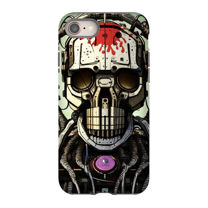 iPhone 8 StrongFit metal skull by Manuvila