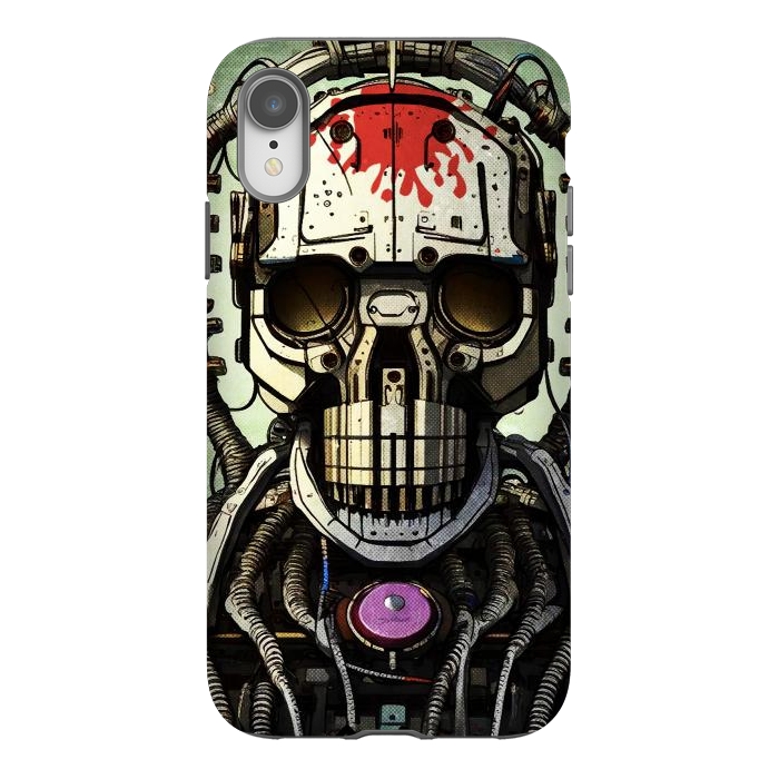 iPhone Xr StrongFit metal skull by Manuvila