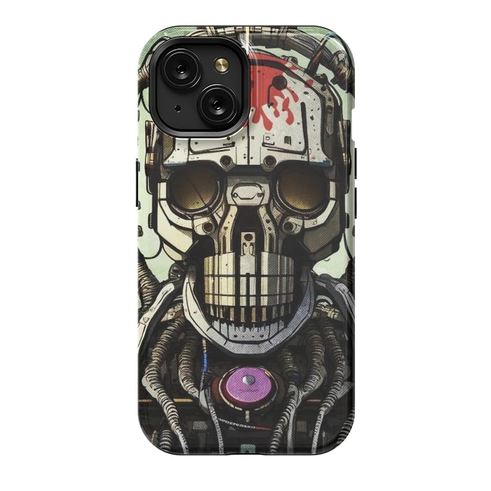 iPhone 15 StrongFit metal skull by Manuvila