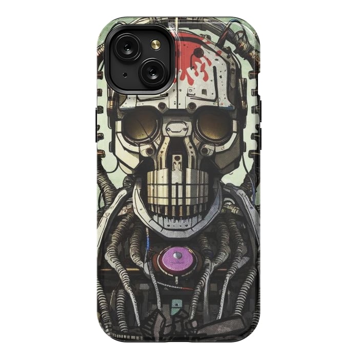 iPhone 15 Plus StrongFit metal skull by Manuvila