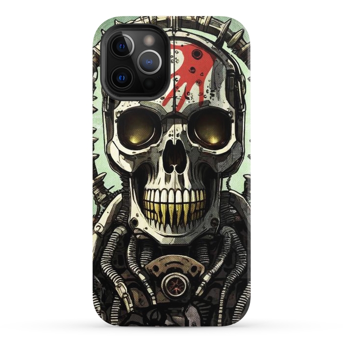 iPhone 12 Pro StrongFit Metal skull2 by Manuvila