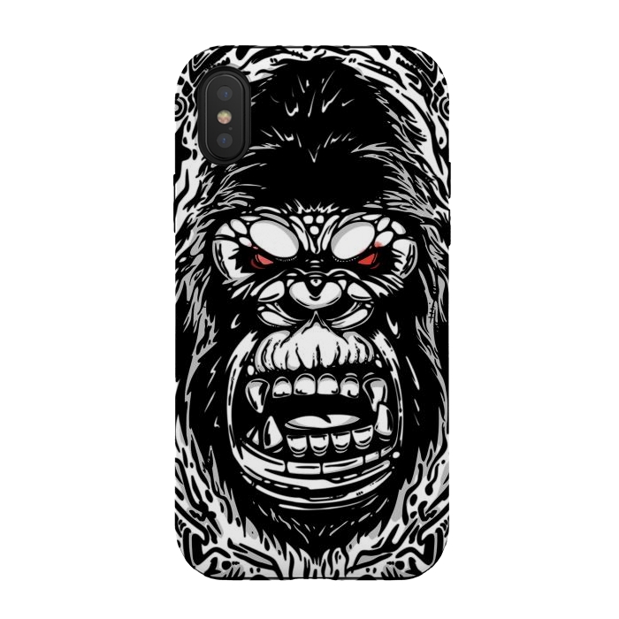 iPhone Xs / X StrongFit Gorilla face by Manuvila