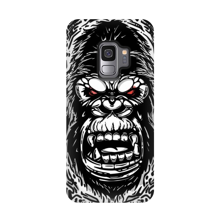 Galaxy S9 StrongFit Gorilla face by Manuvila