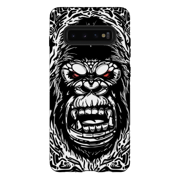 Galaxy S10 plus StrongFit Gorilla face by Manuvila