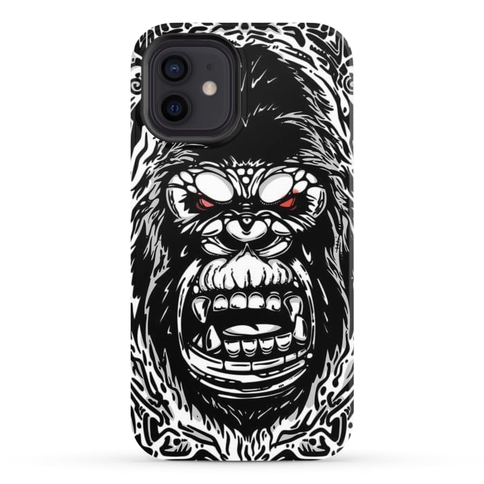 iPhone 12 StrongFit Gorilla face by Manuvila