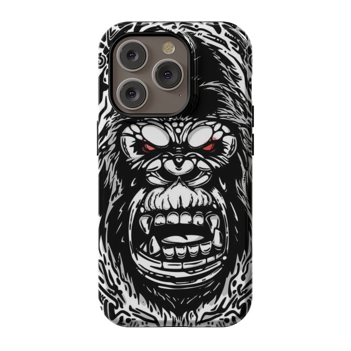 iPhone 14 Pro StrongFit Gorilla face by Manuvila