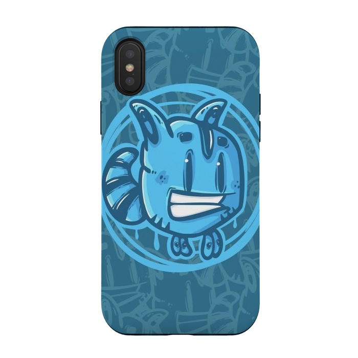 iPhone Xs / X StrongFit Blue pet by Manuvila