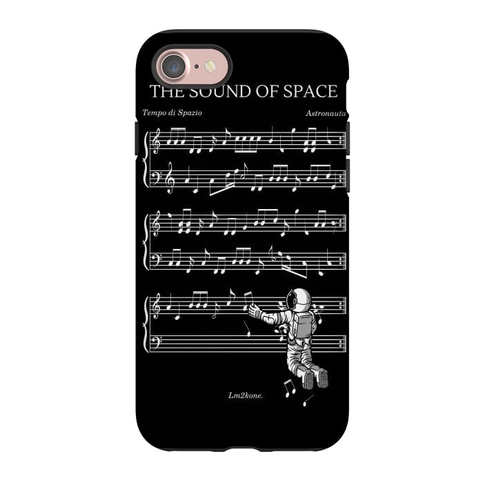 iPhone 7 StrongFit The Sound of Space - (Black version) by LM2Kone