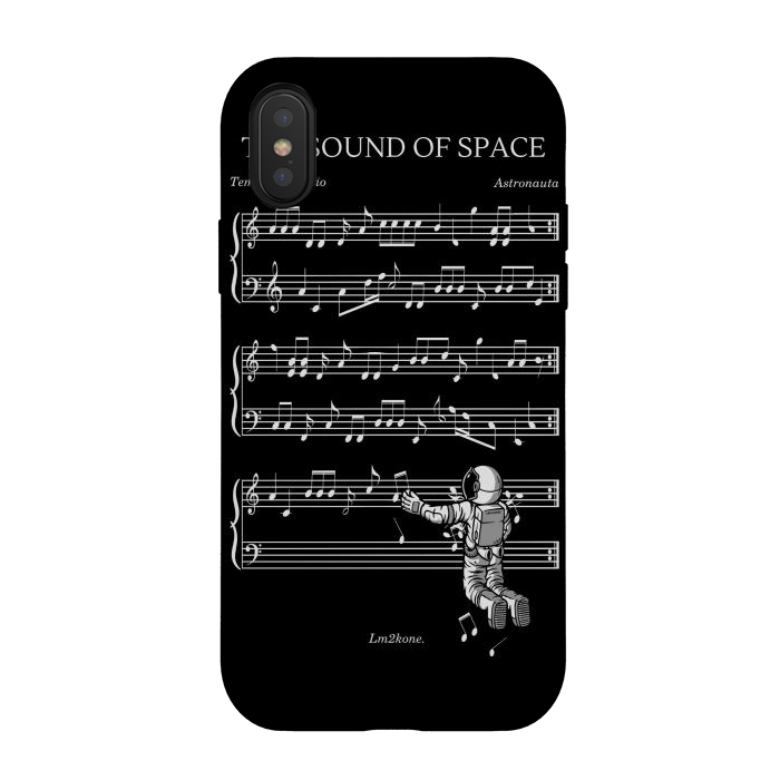 iPhone Xs / X StrongFit The Sound of Space - (Black version) by LM2Kone