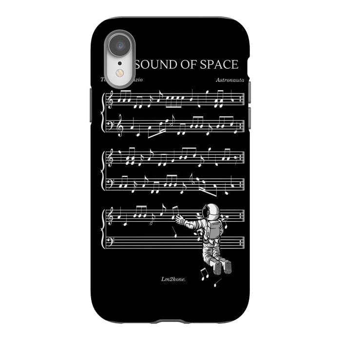 iPhone Xr StrongFit The Sound of Space - (Black version) by LM2Kone