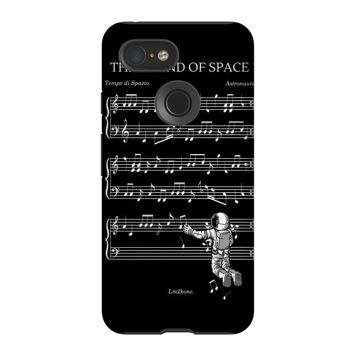 Pixel 3 StrongFit The Sound of Space - (Black version) by LM2Kone