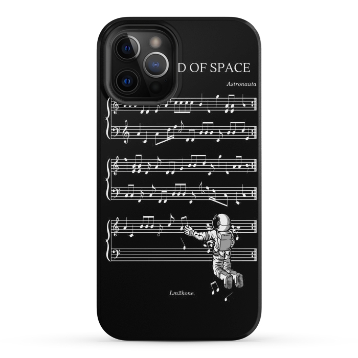 iPhone 12 Pro StrongFit The Sound of Space - (Black version) by LM2Kone