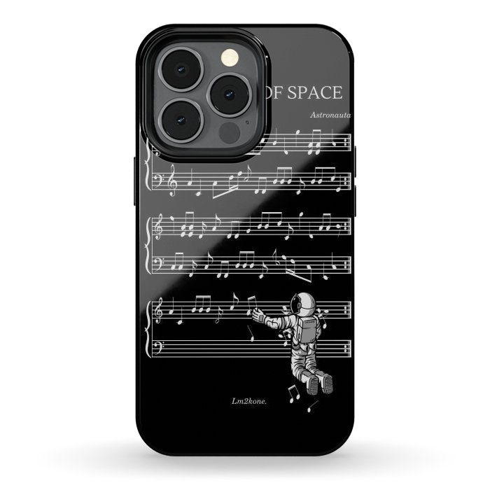 iPhone 13 pro StrongFit The Sound of Space - (Black version) by LM2Kone
