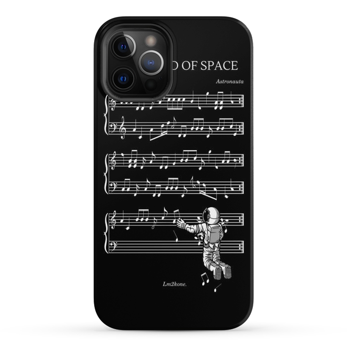 iPhone 12 Pro Max StrongFit The Sound of Space - (Black version) by LM2Kone