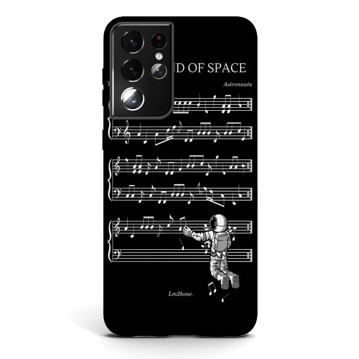 Galaxy S21 ultra StrongFit The Sound of Space - (Black version) by LM2Kone