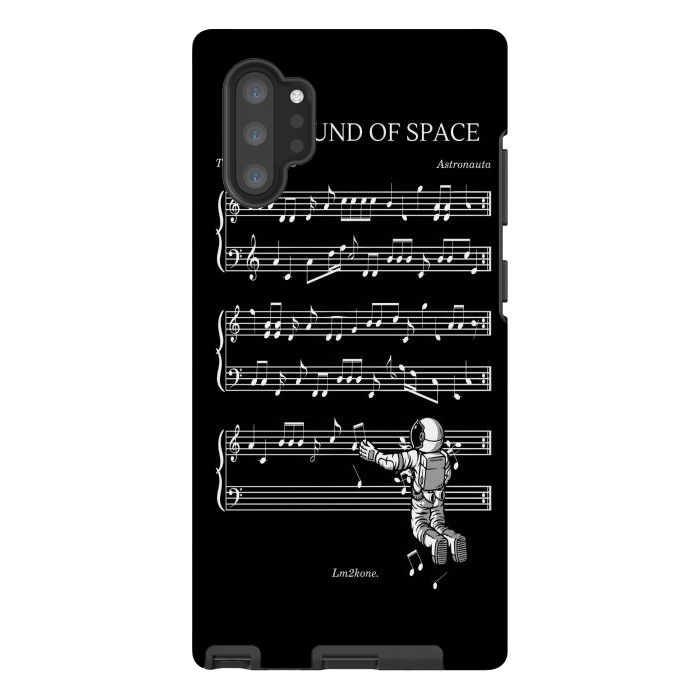 Galaxy Note 10 plus StrongFit The Sound of Space - (Black version) by LM2Kone