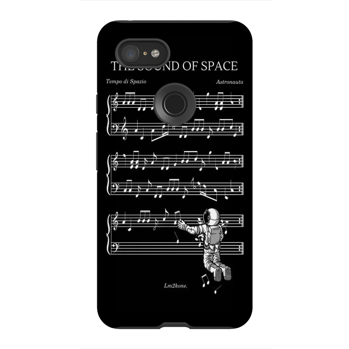 Pixel 3XL StrongFit The Sound of Space - (Black version) by LM2Kone