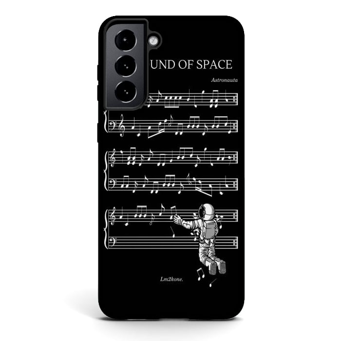 Galaxy S21 StrongFit The Sound of Space - (Black version) by LM2Kone