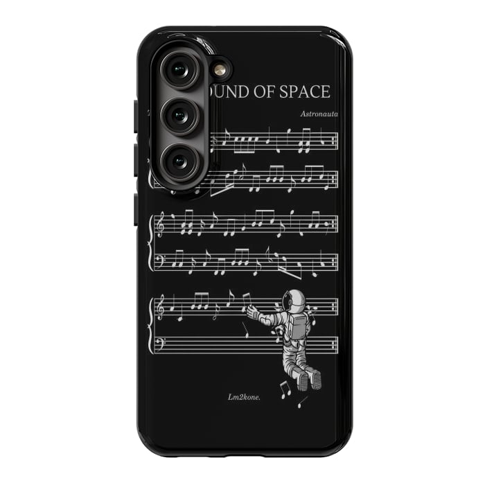 Galaxy S23 StrongFit The Sound of Space - (Black version) by LM2Kone