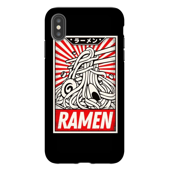 iPhone Xs Max StrongFit Retro Ramen Vintage Poster by LM2Kone