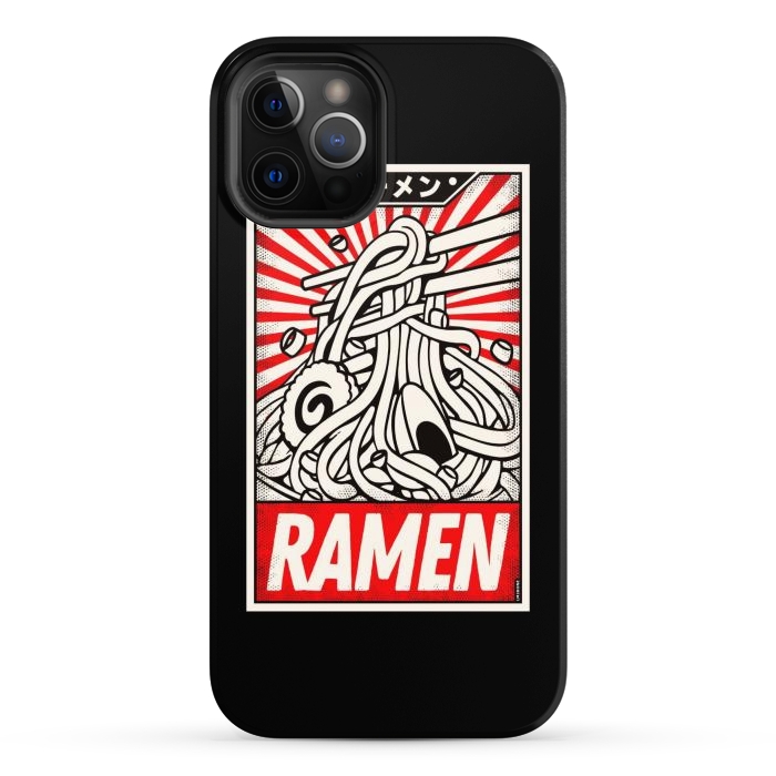 iPhone 12 Pro Max StrongFit Retro Ramen Vintage Poster by LM2Kone