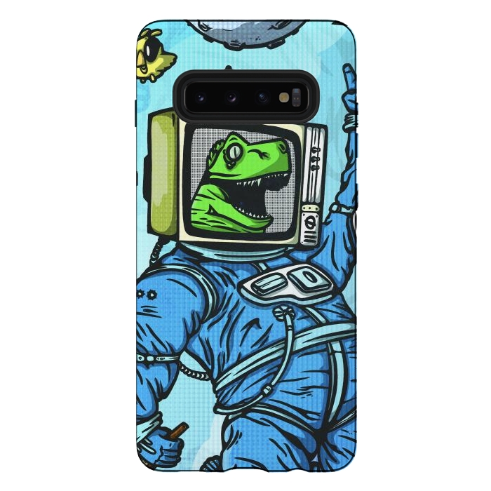 Galaxy S10 plus StrongFit Astro lizard by Manuvila