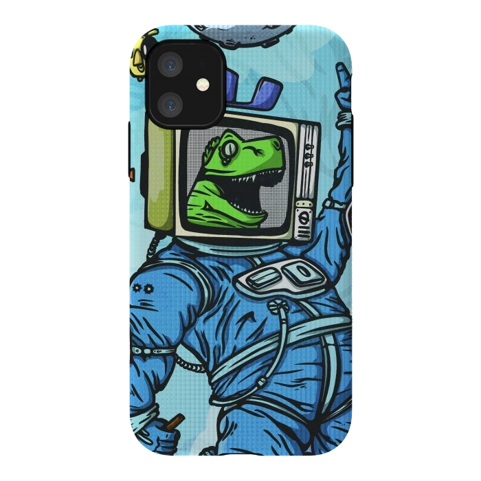 iPhone 11 StrongFit Astro lizard by Manuvila