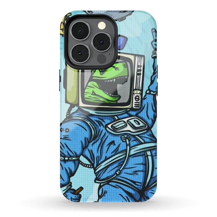 iPhone 13 pro StrongFit Astro lizard by Manuvila
