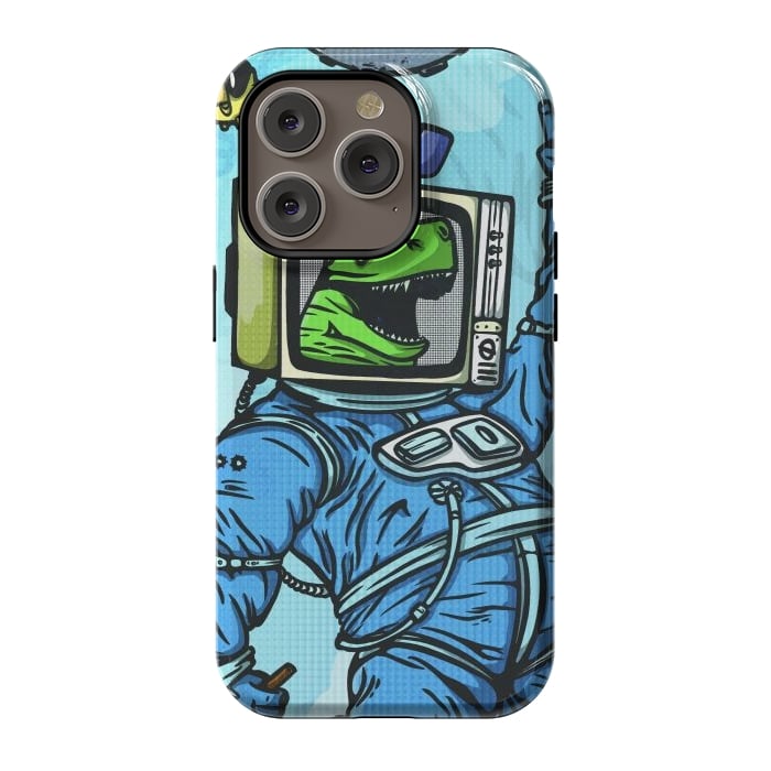 iPhone 14 Pro StrongFit Astro lizard by Manuvila