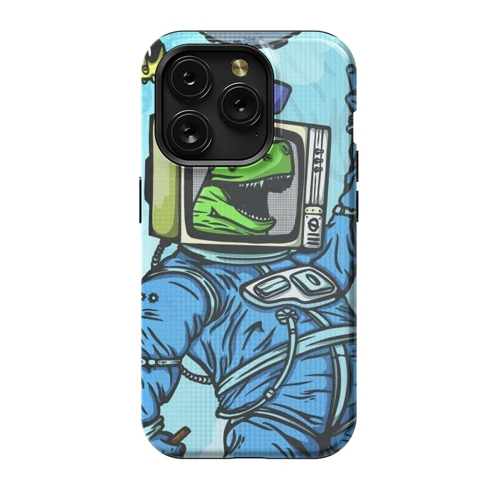 iPhone 15 Pro StrongFit Astro lizard by Manuvila
