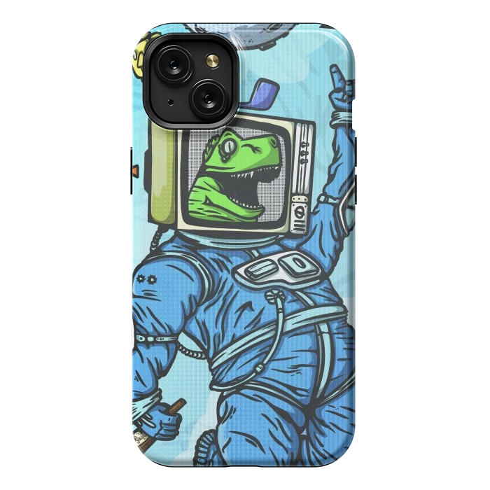 iPhone 15 Plus StrongFit Astro lizard by Manuvila