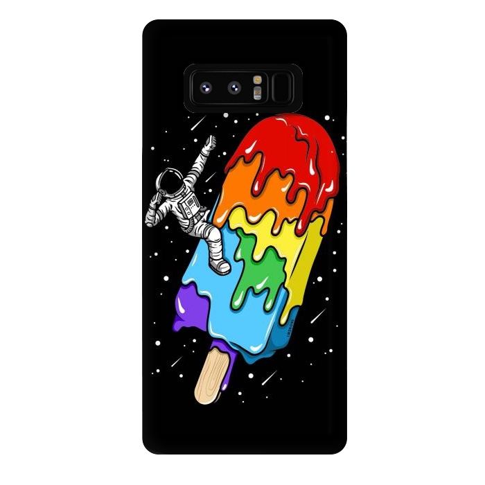 Galaxy Note 8 StrongFit Ice Cream Astronaut -Rainbow by LM2Kone