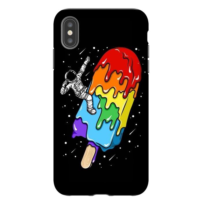 iPhone Xs Max StrongFit Ice Cream Astronaut -Rainbow by LM2Kone