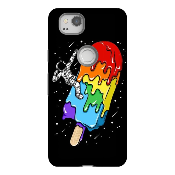 Pixel 2 StrongFit Ice Cream Astronaut -Rainbow by LM2Kone